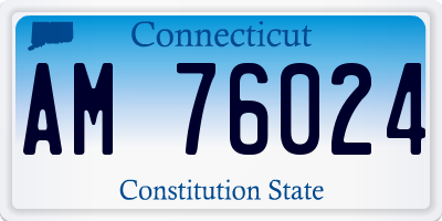 CT license plate AM76024