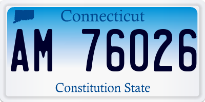 CT license plate AM76026