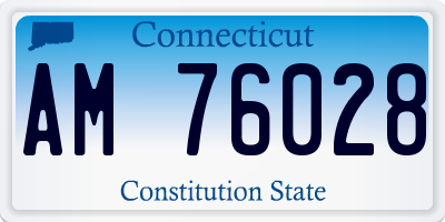 CT license plate AM76028