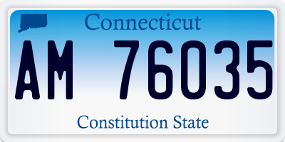 CT license plate AM76035