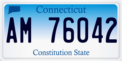 CT license plate AM76042