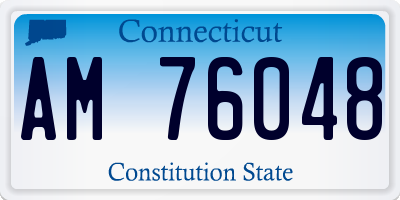 CT license plate AM76048