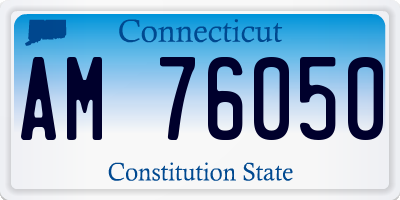 CT license plate AM76050