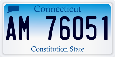 CT license plate AM76051