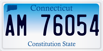 CT license plate AM76054