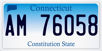CT license plate AM76058