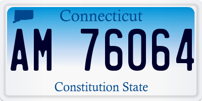 CT license plate AM76064