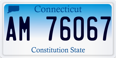 CT license plate AM76067