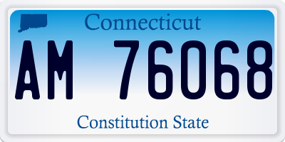 CT license plate AM76068