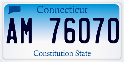 CT license plate AM76070