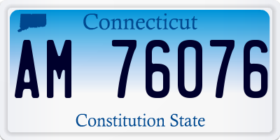 CT license plate AM76076
