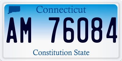 CT license plate AM76084