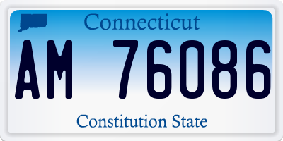 CT license plate AM76086