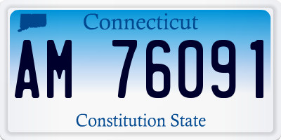 CT license plate AM76091