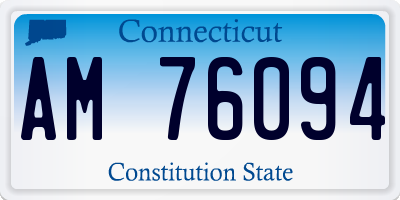 CT license plate AM76094