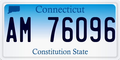 CT license plate AM76096