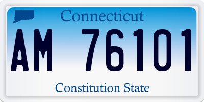 CT license plate AM76101