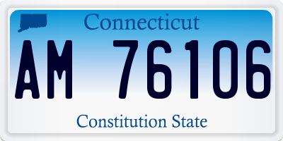 CT license plate AM76106