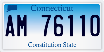 CT license plate AM76110