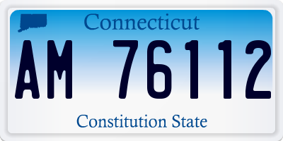 CT license plate AM76112