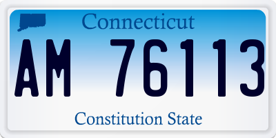 CT license plate AM76113