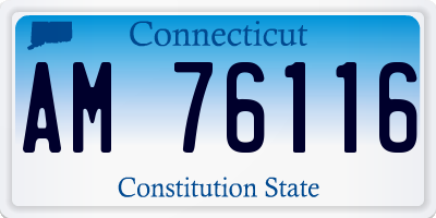 CT license plate AM76116