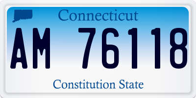 CT license plate AM76118