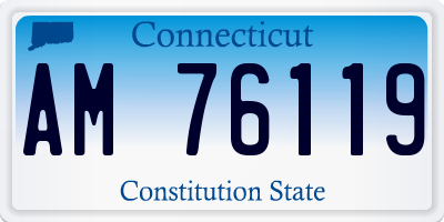 CT license plate AM76119