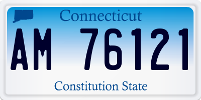 CT license plate AM76121