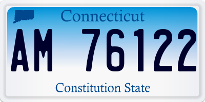 CT license plate AM76122