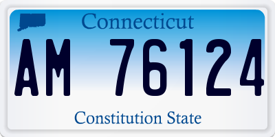 CT license plate AM76124