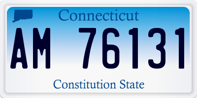 CT license plate AM76131