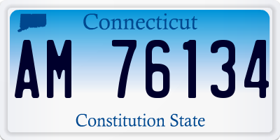 CT license plate AM76134