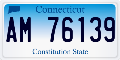 CT license plate AM76139