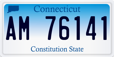 CT license plate AM76141