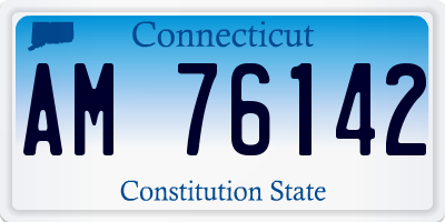 CT license plate AM76142