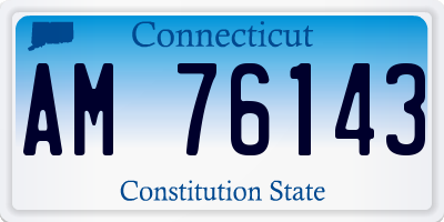 CT license plate AM76143