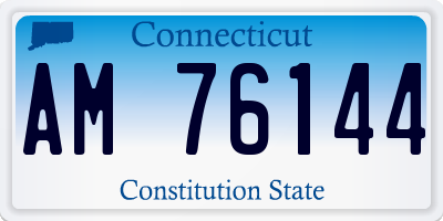 CT license plate AM76144