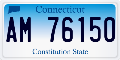 CT license plate AM76150