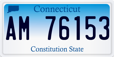 CT license plate AM76153