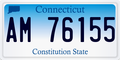 CT license plate AM76155