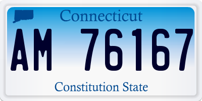 CT license plate AM76167