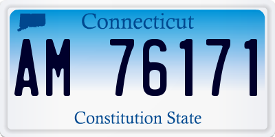 CT license plate AM76171