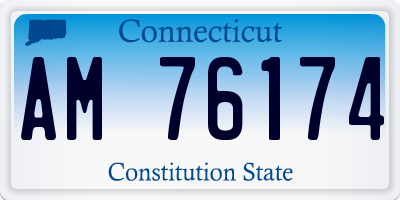 CT license plate AM76174