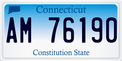 CT license plate AM76190