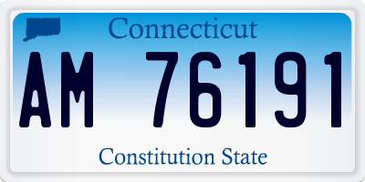 CT license plate AM76191