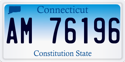 CT license plate AM76196
