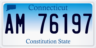 CT license plate AM76197