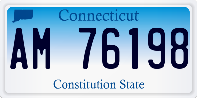 CT license plate AM76198