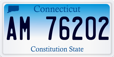 CT license plate AM76202